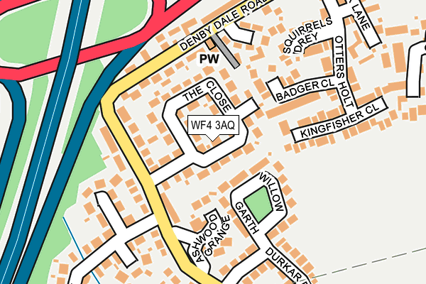 WF4 3AQ map - OS OpenMap – Local (Ordnance Survey)