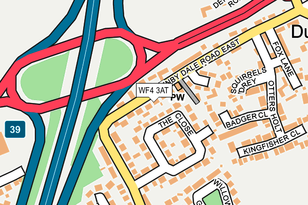 WF4 3AT map - OS OpenMap – Local (Ordnance Survey)