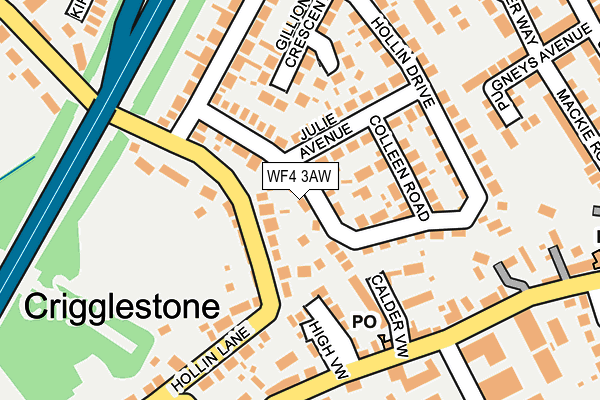 WF4 3AW map - OS OpenMap – Local (Ordnance Survey)