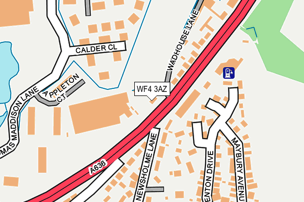 WF4 3AZ map - OS OpenMap – Local (Ordnance Survey)
