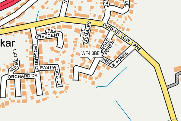 WF4 3BE map - OS OpenMap – Local (Ordnance Survey)