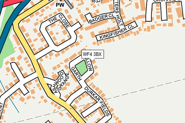 WF4 3BX map - OS OpenMap – Local (Ordnance Survey)