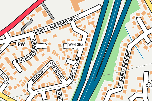 WF4 3BZ map - OS OpenMap – Local (Ordnance Survey)