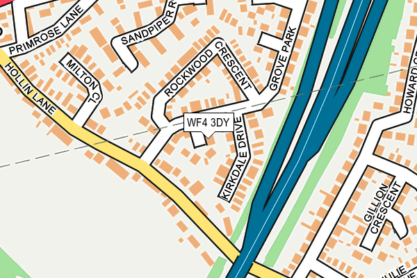WF4 3DY map - OS OpenMap – Local (Ordnance Survey)
