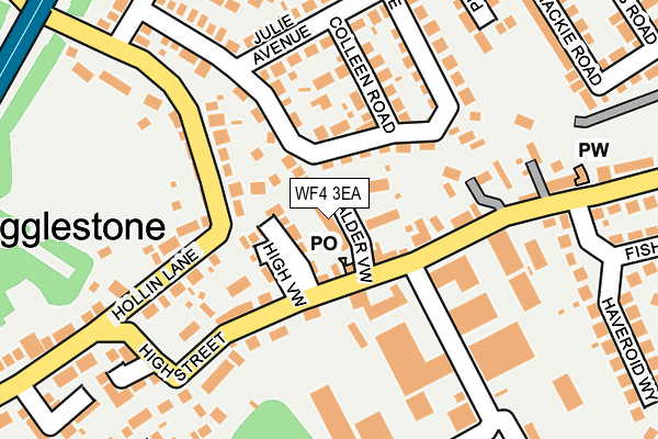 WF4 3EA map - OS OpenMap – Local (Ordnance Survey)