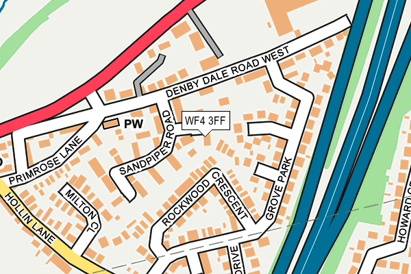 WF4 3FF map - OS OpenMap – Local (Ordnance Survey)