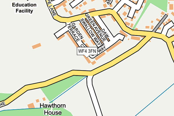 WF4 3FN map - OS OpenMap – Local (Ordnance Survey)