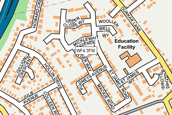 WF4 3FW map - OS OpenMap – Local (Ordnance Survey)