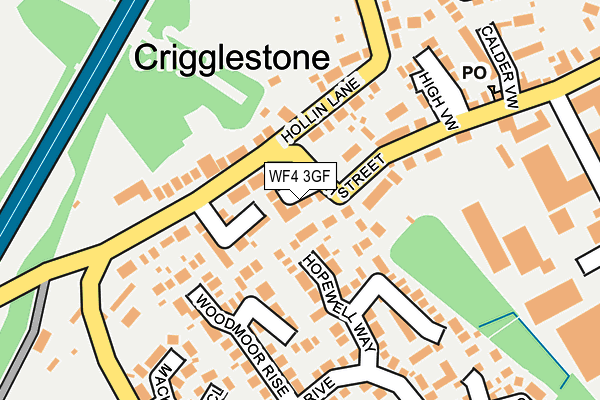 WF4 3GF map - OS OpenMap – Local (Ordnance Survey)