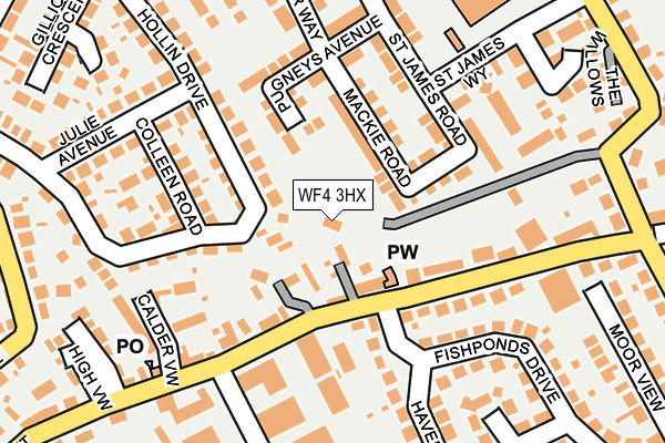 WF4 3HX map - OS OpenMap – Local (Ordnance Survey)