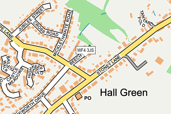 WF4 3JS map - OS OpenMap – Local (Ordnance Survey)