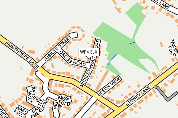 WF4 3JX map - OS OpenMap – Local (Ordnance Survey)