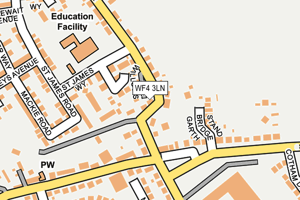 WF4 3LN map - OS OpenMap – Local (Ordnance Survey)