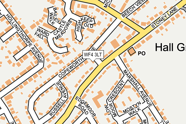 WF4 3LT map - OS OpenMap – Local (Ordnance Survey)