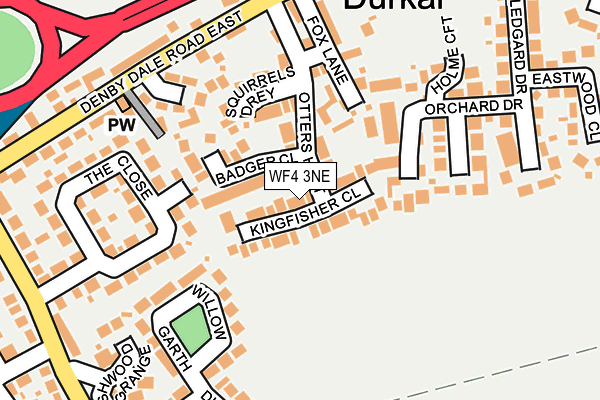 WF4 3NE map - OS OpenMap – Local (Ordnance Survey)
