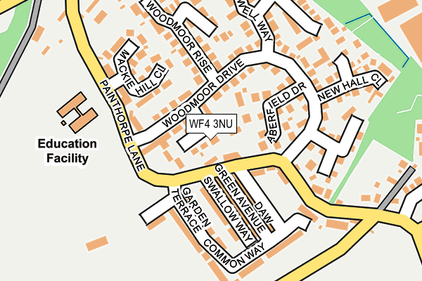 WF4 3NU map - OS OpenMap – Local (Ordnance Survey)