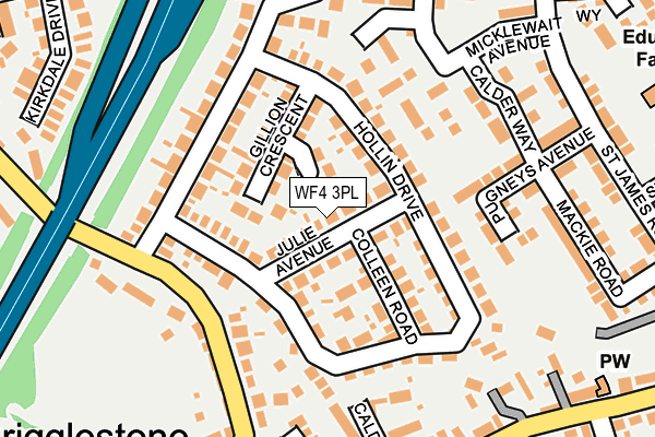 WF4 3PL map - OS OpenMap – Local (Ordnance Survey)