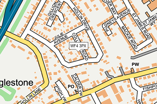 WF4 3PX map - OS OpenMap – Local (Ordnance Survey)