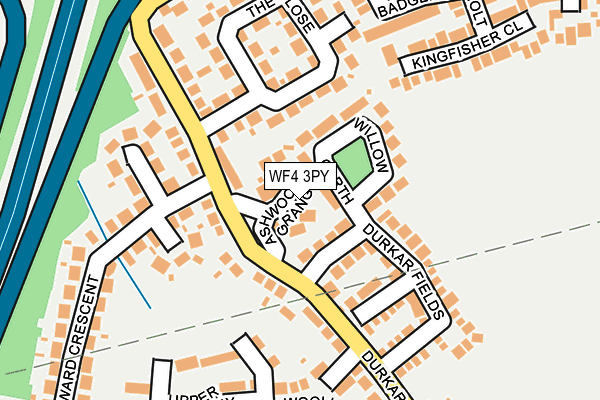 Map of ASHWOOD GRANGE (WAKEFIELD) LIMITED at local scale