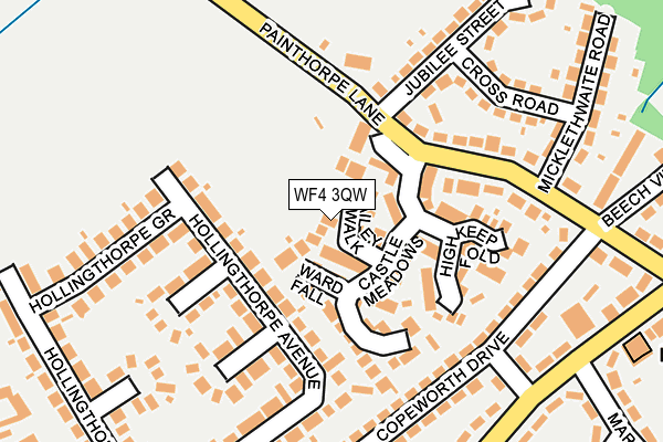 WF4 3QW map - OS OpenMap – Local (Ordnance Survey)