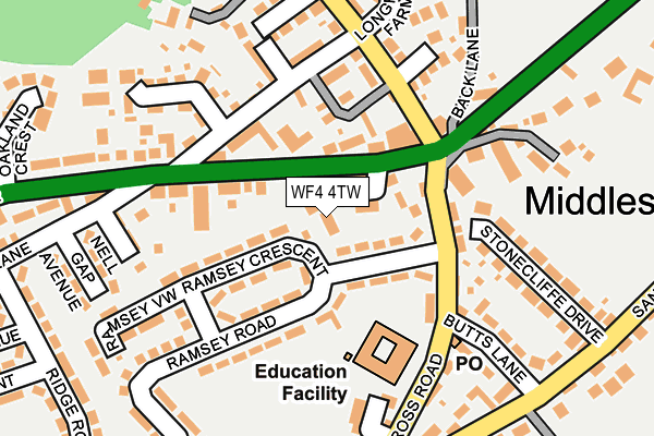 WF4 4TW map - OS OpenMap – Local (Ordnance Survey)