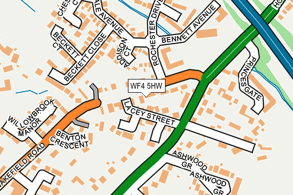 WF4 5HW map - OS OpenMap – Local (Ordnance Survey)