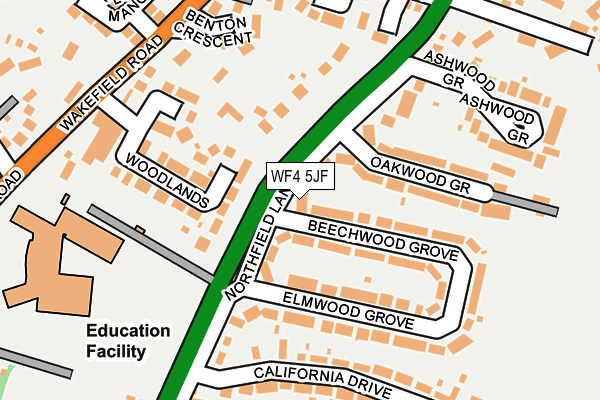 WF4 5JF map - OS OpenMap – Local (Ordnance Survey)