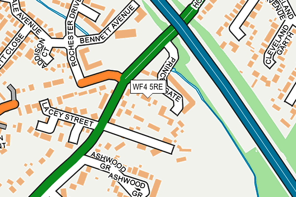 WF4 5RE map - OS OpenMap – Local (Ordnance Survey)