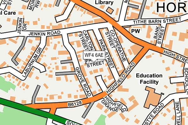 WF4 6AE map - OS OpenMap – Local (Ordnance Survey)