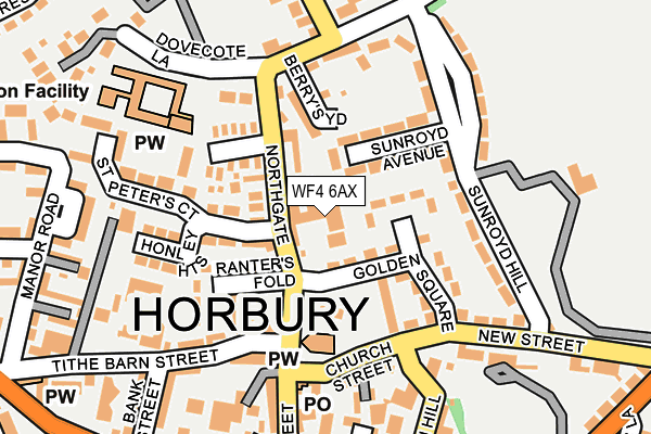 WF4 6AX map - OS OpenMap – Local (Ordnance Survey)