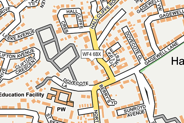 WF4 6BX map - OS OpenMap – Local (Ordnance Survey)
