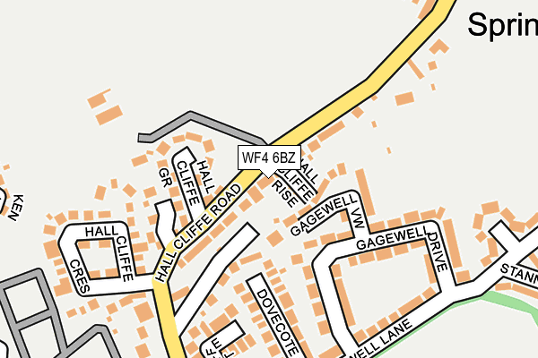 WF4 6BZ map - OS OpenMap – Local (Ordnance Survey)