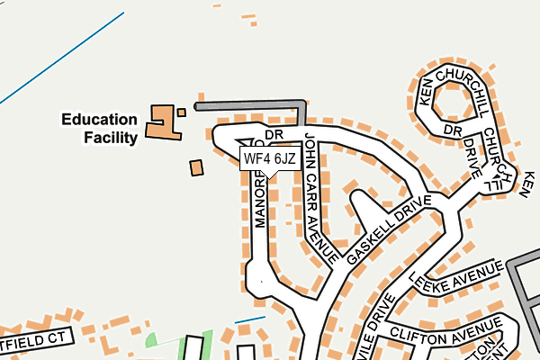 WF4 6JZ map - OS OpenMap – Local (Ordnance Survey)