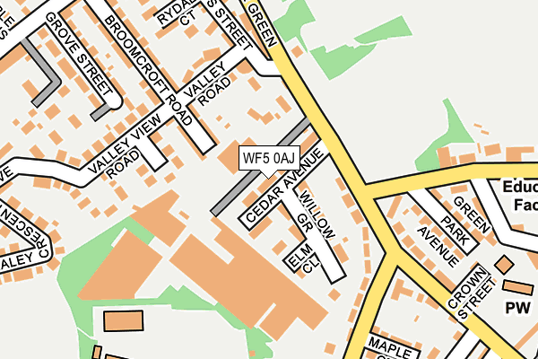 WF5 0AJ map - OS OpenMap – Local (Ordnance Survey)