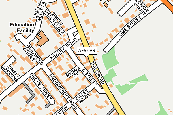 WF5 0AR map - OS OpenMap – Local (Ordnance Survey)