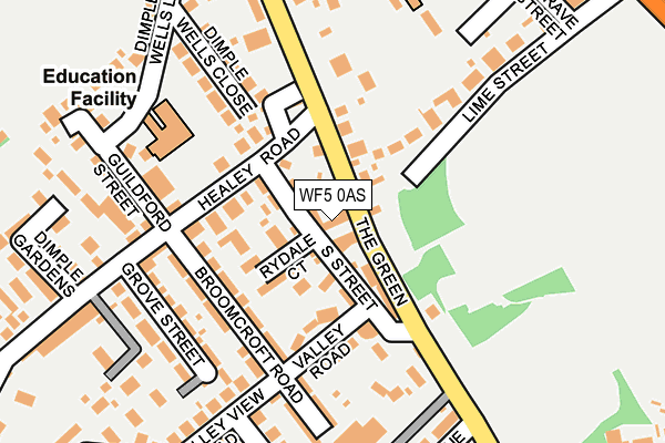 WF5 0AS map - OS OpenMap – Local (Ordnance Survey)