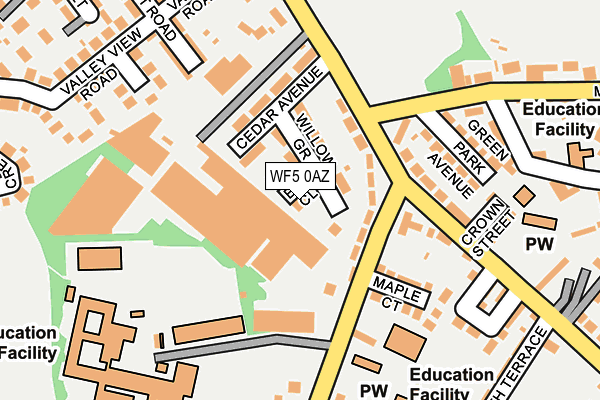 WF5 0AZ map - OS OpenMap – Local (Ordnance Survey)