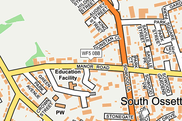 WF5 0BB map - OS OpenMap – Local (Ordnance Survey)