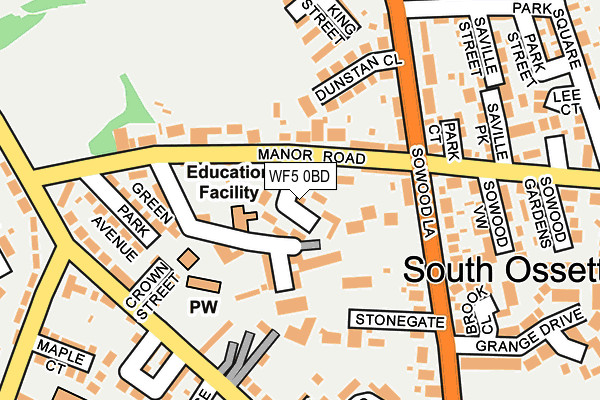 WF5 0BD map - OS OpenMap – Local (Ordnance Survey)