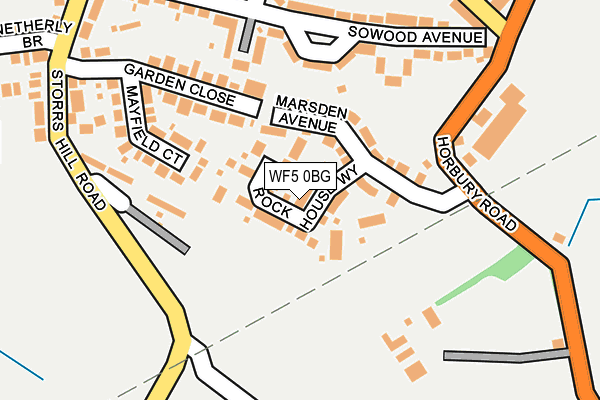 WF5 0BG map - OS OpenMap – Local (Ordnance Survey)