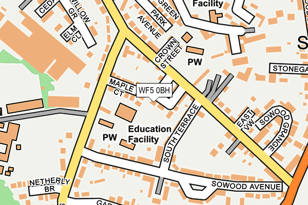 WF5 0BH map - OS OpenMap – Local (Ordnance Survey)