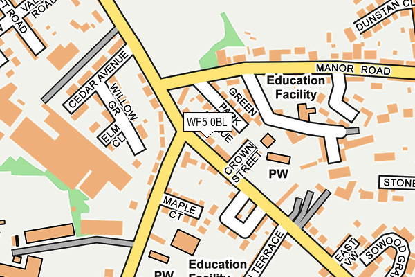 WF5 0BL map - OS OpenMap – Local (Ordnance Survey)