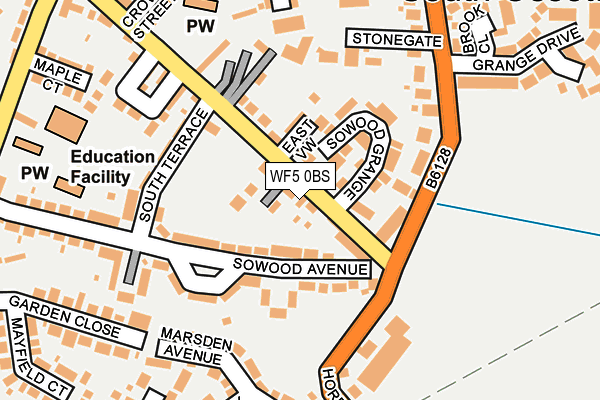 WF5 0BS map - OS OpenMap – Local (Ordnance Survey)