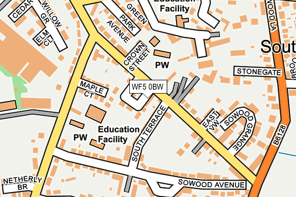 WF5 0BW map - OS OpenMap – Local (Ordnance Survey)