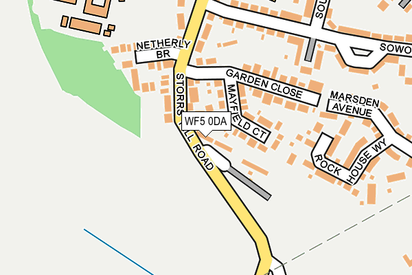 WF5 0DA map - OS OpenMap – Local (Ordnance Survey)