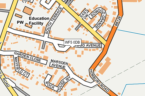 WF5 0DB map - OS OpenMap – Local (Ordnance Survey)