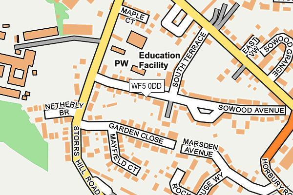 WF5 0DD map - OS OpenMap – Local (Ordnance Survey)