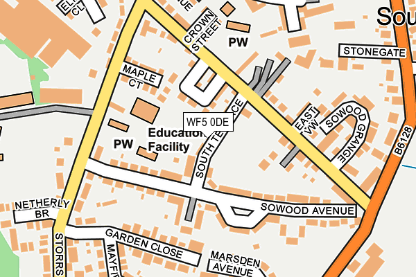 WF5 0DE map - OS OpenMap – Local (Ordnance Survey)