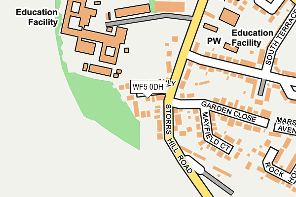 WF5 0DH map - OS OpenMap – Local (Ordnance Survey)