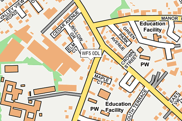 Map of OSSETT CONTRACT SERVICES LTD at local scale